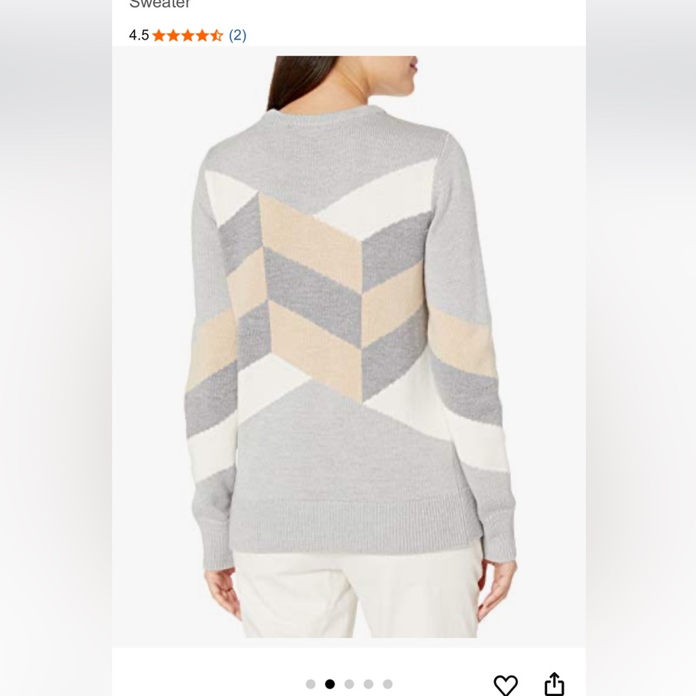 Pendleton Chevron Pattern Crew Neck Sweater - Gra… - image 2